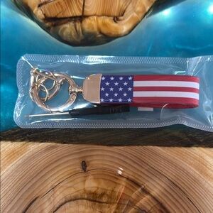 American Flag Keychain with mini screwdriver